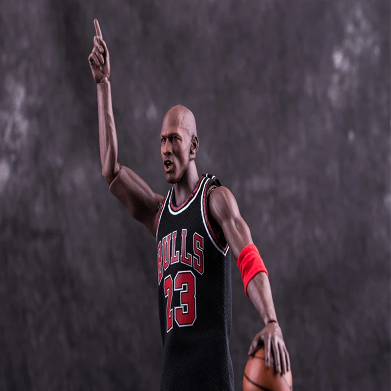 

30CM NBA Action Figure Toys Body Kun 1/6 #23 Michael Jordan Dolls Joint Movable with Black and White Jersey