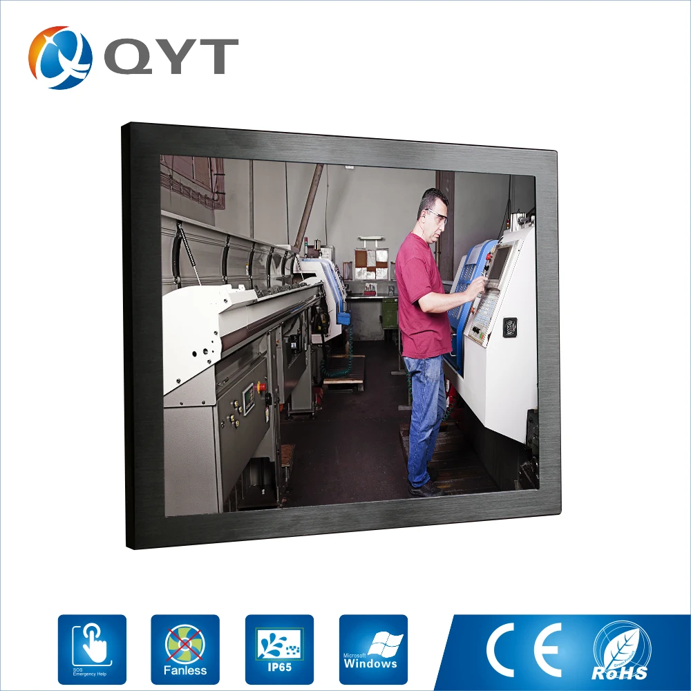 17 inch touch screen industrial embedded linux system all in one panel