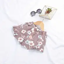 Короткие штаны для девочек детские шорты ярких цветов для маленьких девочек штаны для девочек детские шорты с цветочным принтом детские штаны с деревянными ушками