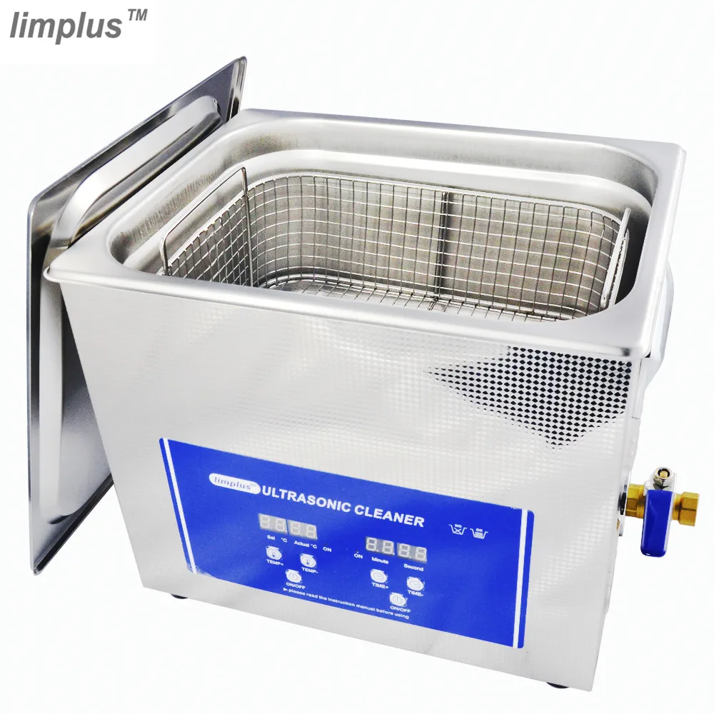 

Limplus High Quality Professional Digital Ultrasonic Cleaner 10L Free Basket Industrial Ultrasound Cleaning Tank