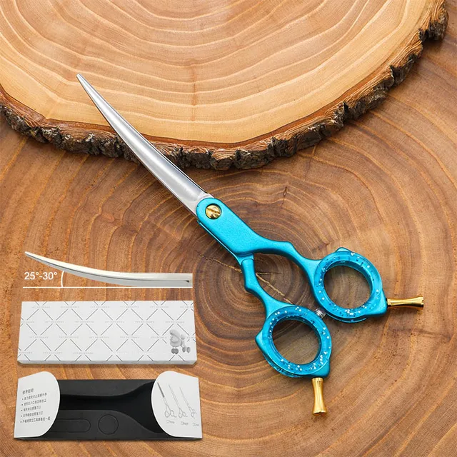 Professional Pet Dog Grooming Scissors Curved 6 Inch Curved Scissors