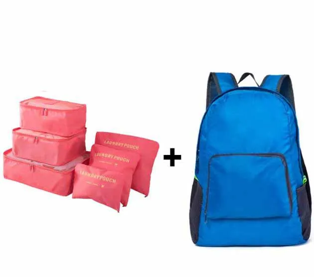 IUX вместительная сумка унисекс сумка для организации и сортировки одежды органайзер для багажа дорожная сумка Большая вместительная сумка женская нейлоновая - Цвет: watermelon redbackpa