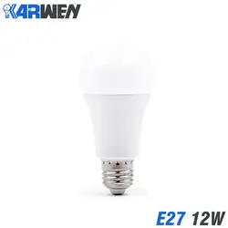 KARWEN Светодиодные лампы 10 шт E27 AC 220 V Высокое качество 12 W SMD 2835 холодный теплый белый светодиодный светильник-прожектор свет