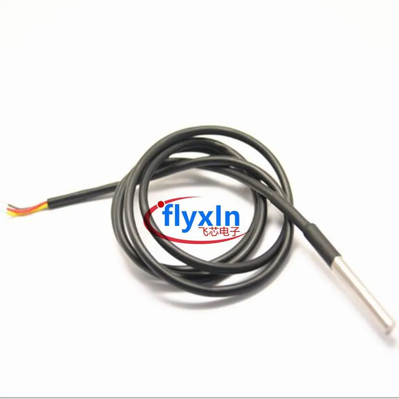 

Hot sale DS18B20 Stainless steel package 1 meters waterproof DS18b20 temperature probe temperature sensor 18B20 Free Shipping