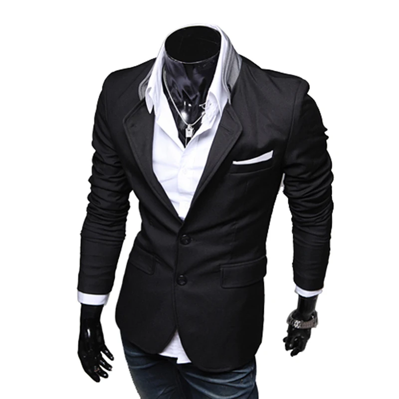 Мужской Блейзер, Новое поступление, Двухкнопочный Блейзер, мужской повседневный приталенный пиджак, мужской пиджак, 3 цвета, костюмы, куртки