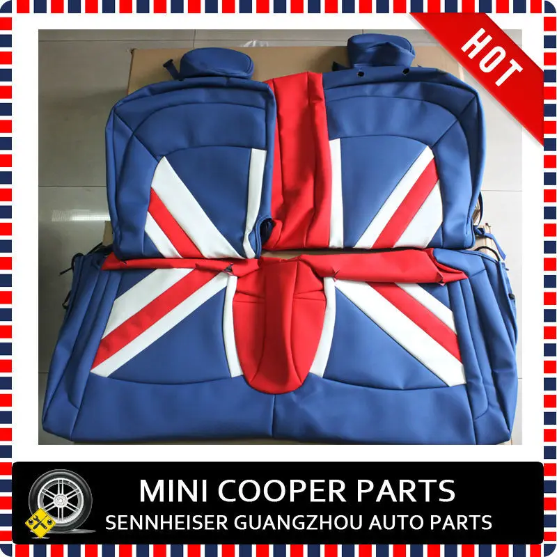 Импортный PU Материал синий козырек Юнион Джек Стиль сиденья для 4 мест Mini Cooper F56