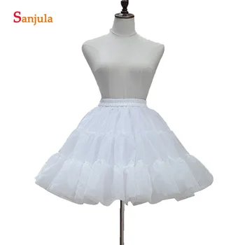 

2019 Lolita Underskirts Puffy Tutu Skirts For Costume Vintage 1950er Organza Short Petticoats for Wedding Dress jupon rockabilly