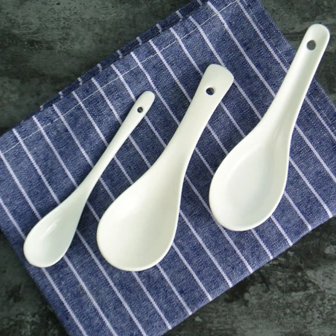 Chinese Ceramic Spoons White Chinese Rice Scoop Spoon Korean Ice Cream
