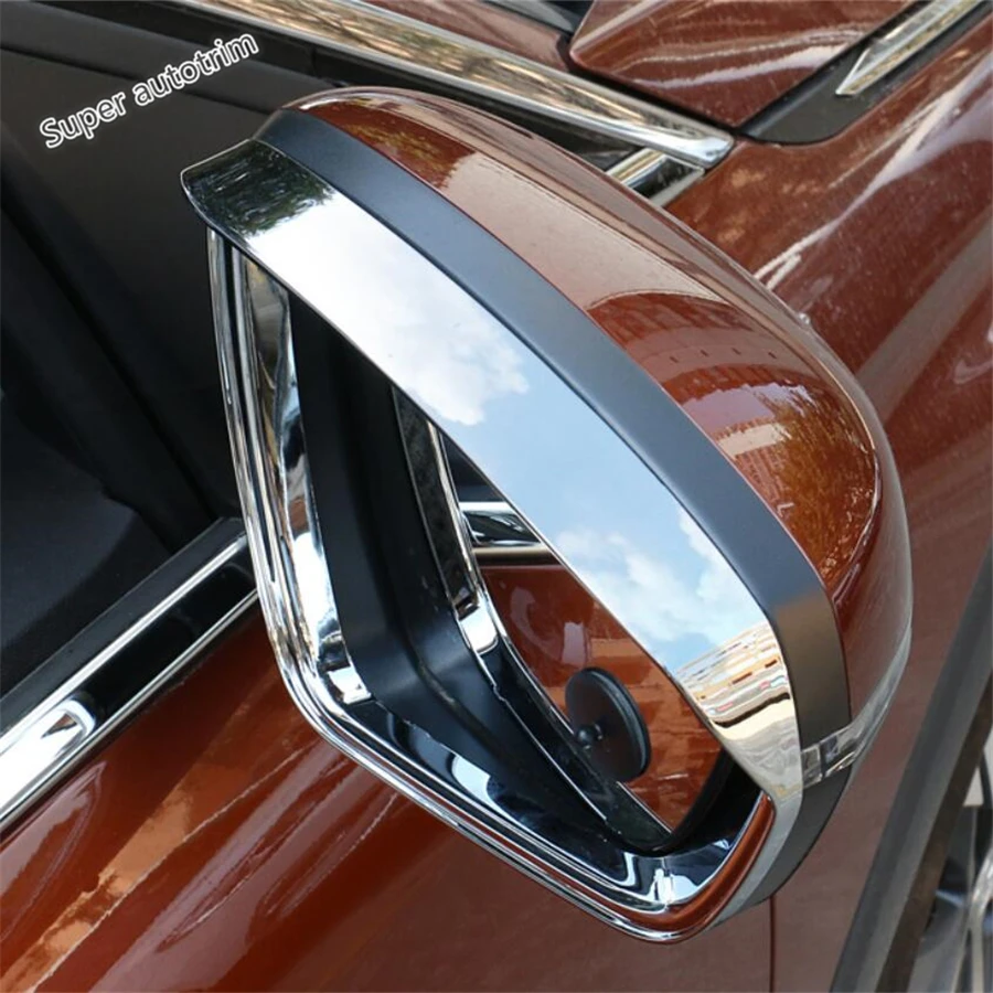 

Lapetus Rearview Mirror Rain Shade Rainproof Blades Cover Trim 2 Pcs Accessories Exterior Fit For Peugeot 3008 3008GT 2017 2018