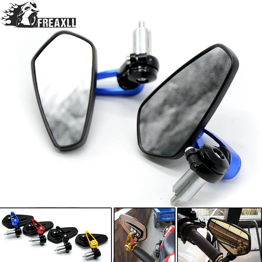 Universal Motorcycle acessories Mirrors Side Rearview Mirror 7/8&quot&quot 22mm handle bar For YAMAHA YBR 125 BMW F 800 R Honda Shadow |