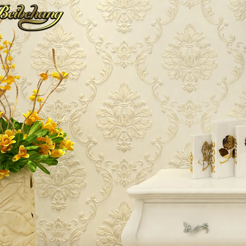 beibehang embossed bedroom wallpaper Modern damask wallpaper white wallcovering classic wall papers 3d wallpaper for living room beibehang embossed bedroom wallpaper Modern damask wallpaper white wallcovering classic wall papers 3d wallpaper for living room