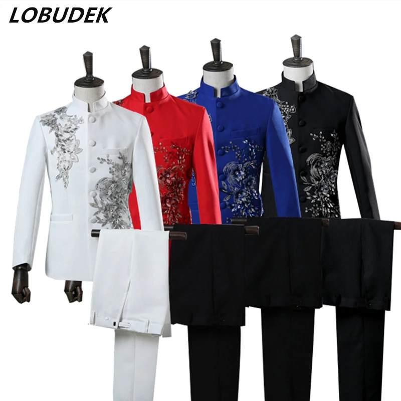 red and blue outfit men