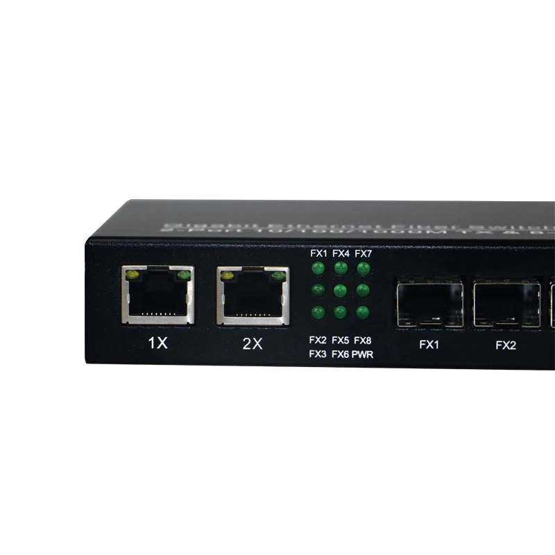 Гигабитный sfp медиаконвертер 8 SFP 2 1000 Мбит/с RJ45 ethernet коммутатор волоконно