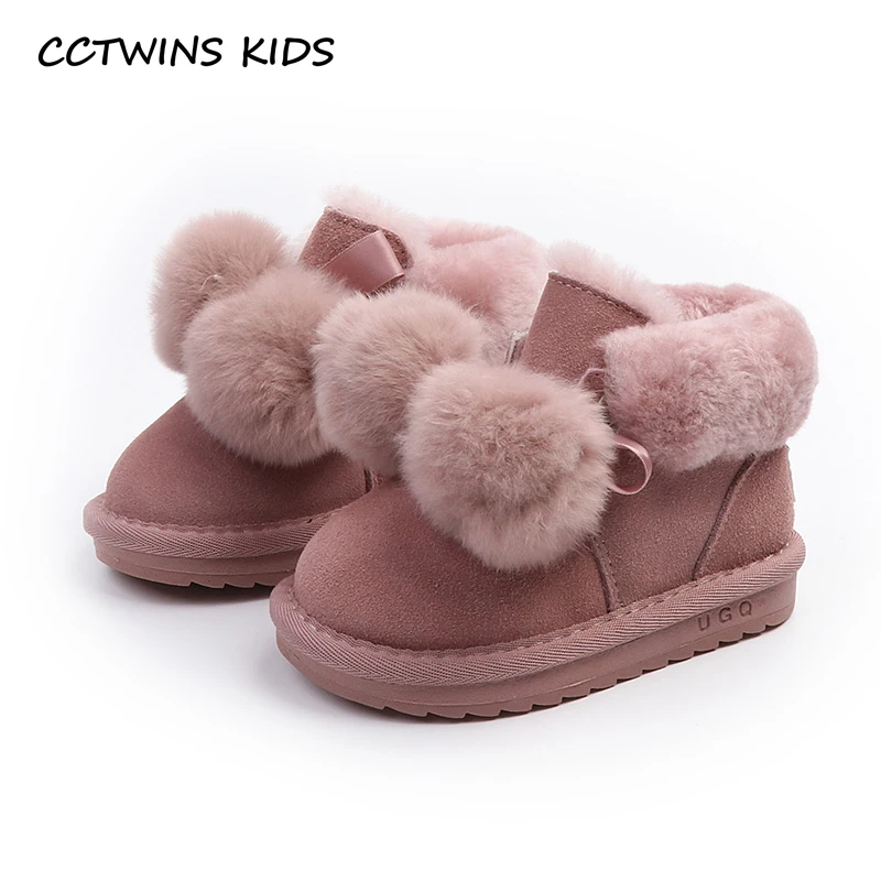 

CCTWINS KIDS 2018 Winter Children Fashion Snow Boot Baby Girl Brand Warm Ankle Boot Toddler Genuine Leather Shoe CS1567