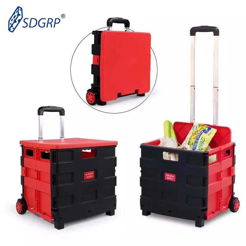 

Push Wheeled Plastic Folding Car Trunk Storage Box Large Capacity Collapsible Organizer for Outdoor Camping Travel Toys Food