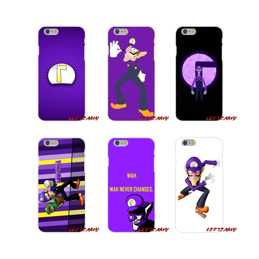 

For iPhone X XR XS MAX 4 4S 5 5S 5C SE 6 6S 7 8 Plus art cartoon Waluigi Super Mario Bros Accessories Phone Shell Covers