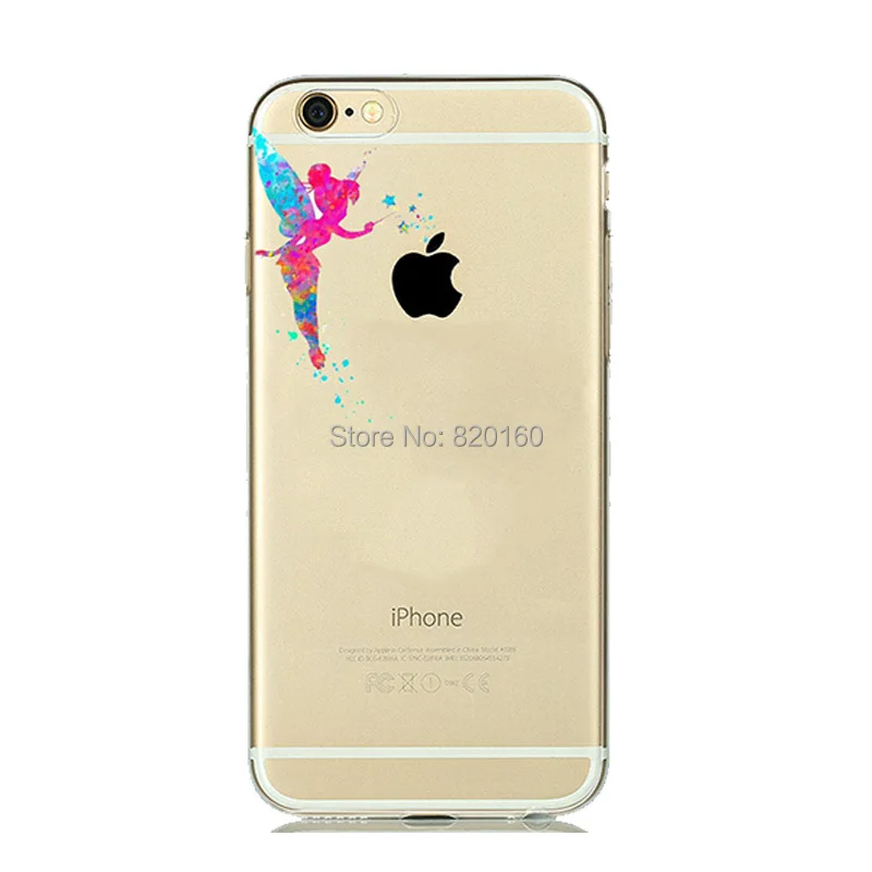 Для iPhone 11 Pro XS Max XR X 6 6S 7 8 Plus Акварельная мышь прозрачный пластиковый чехол