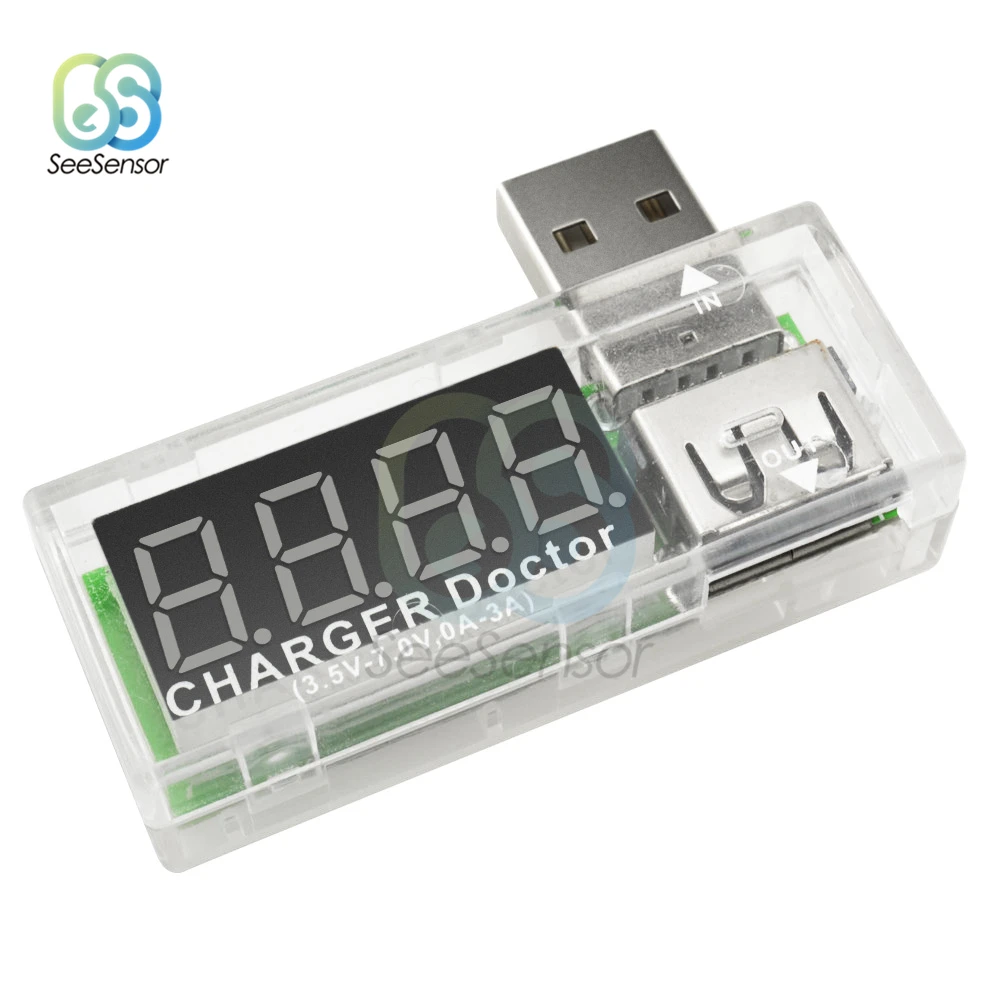 Цифровой USB вольтметр амперметр 3 5 в 7 мобильный измеритель напряжения зарядка