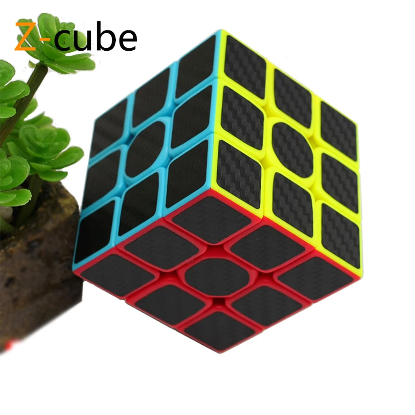 

2017 New Carbon Fiber Sticker Speed 3x3x3 Magic Magico Cube Fidget Cube Magico Educational Brain Teaser Toys For Children Adult