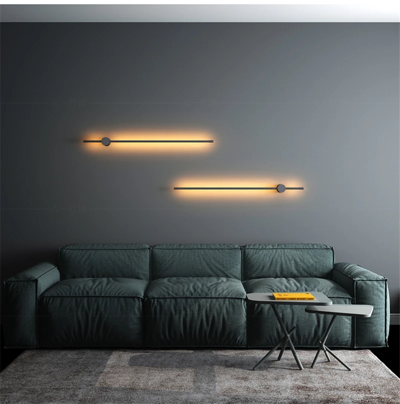 Conduziu a Lâmpada de Parede Decoração para Casa Fundo da Parede Criativo Moderno Simples Nordic Minimalista Sala Estar Sofá Luz Quarto Lâmpadas Cabeceira 4 Luminárias de parede
