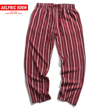 

Aelfric Eden Harem Stripe Pants Men Casual Active Sweatpants Pockets 2019 Harajuku Hip Hop Joggers Man Skateboard Swag Trousers