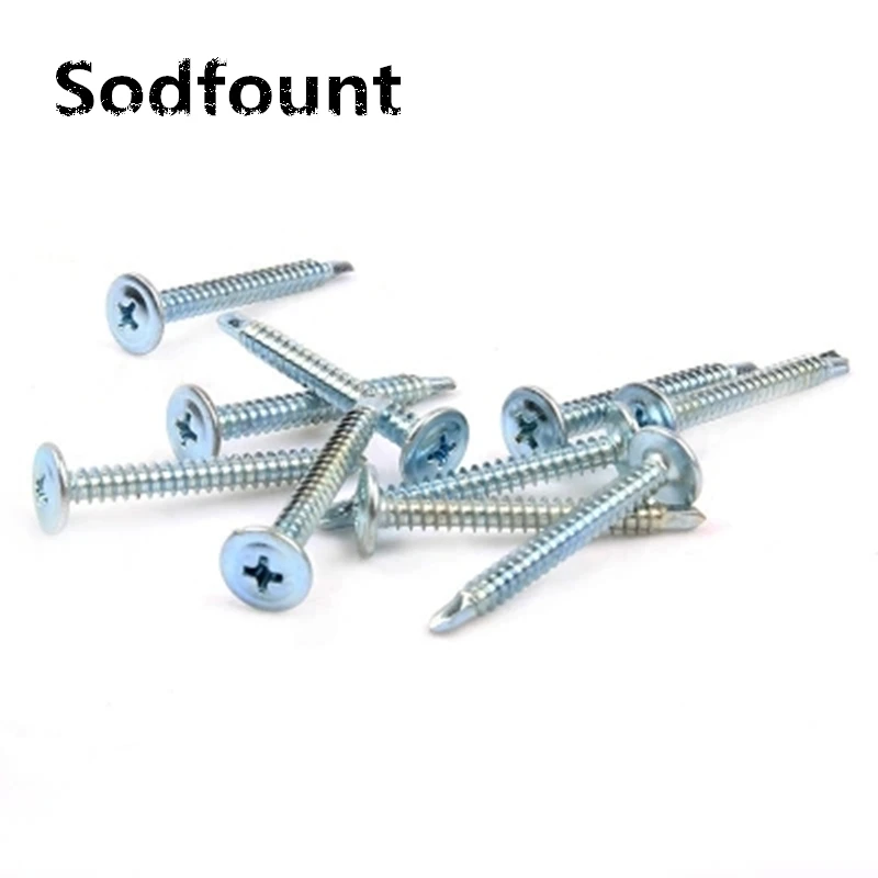 

20pcs/lot Cross round head with self-tapping screws M4.2*13-41mm self-drilling pan head drill tail screw