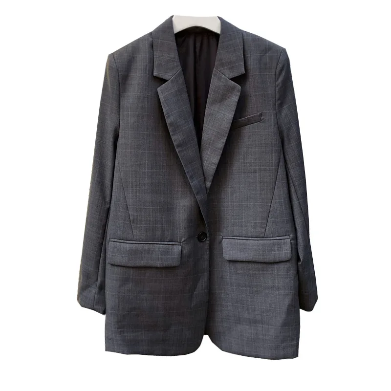 French Designer Wool Plaid Daddy Suit A Buckle Coat Plaid  Winter Clothes Women Coat and Jackets Suit 2019
