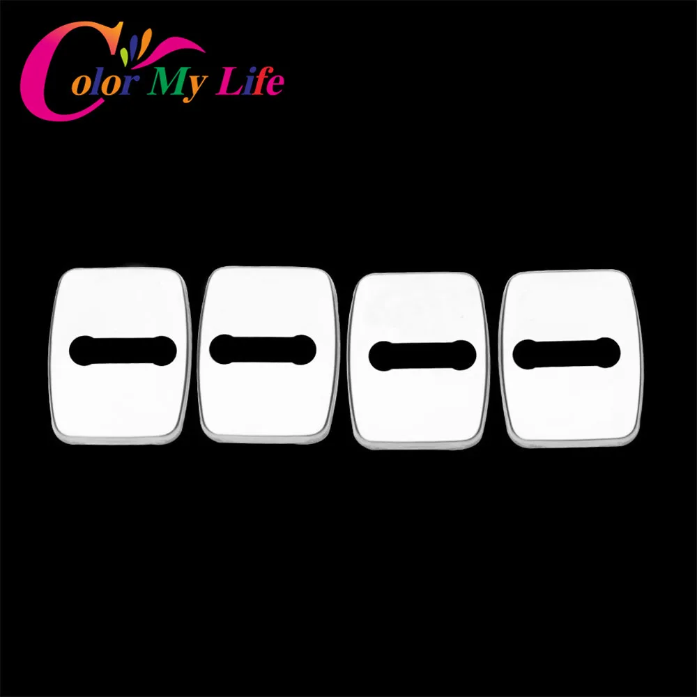 

Color My Life Stainless Steel Car Door Lock Cover Door Sticker for BMW X1 X3 X5 X6 E70 E71 E91 E92 E93 F20 F15 F13 M3 E34 X5 E53