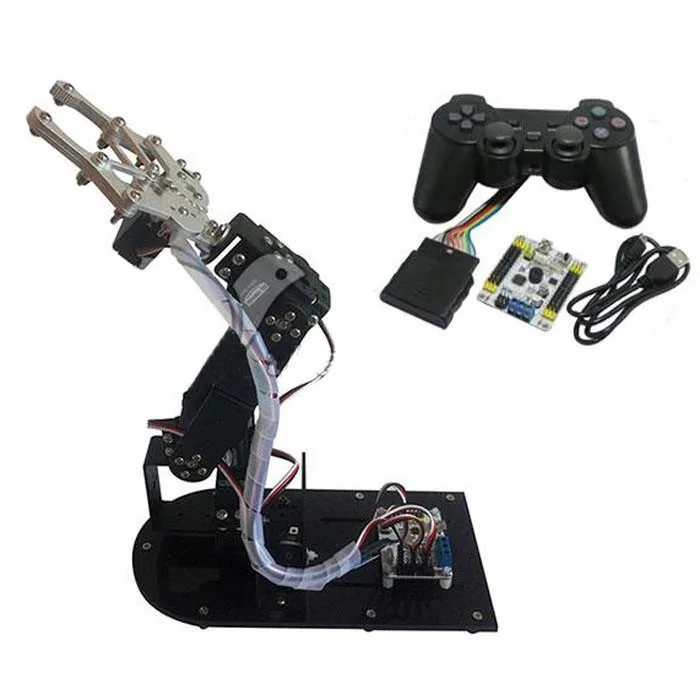 4DOF-Mechanical-Arm-Metal-Structure-Holder-Kits-w-Metal-Servo-Horn-1501MG-Servos-32CH-Control-Board