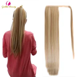 18 & Quot; 26 & Quot; Clip Rubio Largo Y Sedoso de Cola de Caballo de Color Marrón Claro en Extensiones de Cabello Sintéticas de Cola de Caballo Que Envuelven los Postizos de las Mujeres 18 & Quot; 26 & Quot; Clip Rubio Largo Y Sedoso de Cola de Caballo de Color Marrón Claro en Extensiones de Cabello Sintéticas de Cola de Caballo Que Envuelven los Postizos de las Mujeres