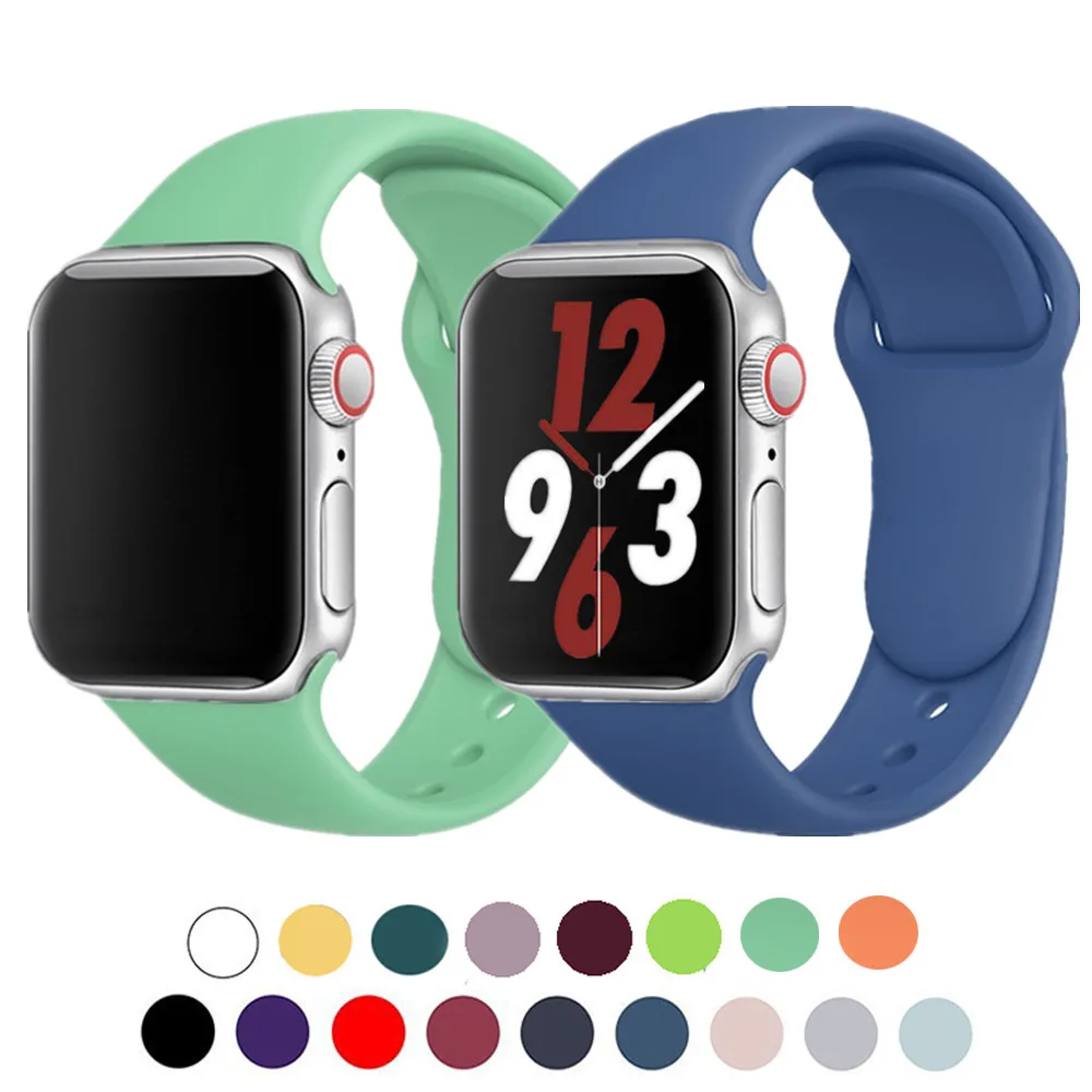 

strap Band For Apple Watch Series 4 3 2 38MM 42MM Soft Silicone Breathable Replacement Sport Strap for iwatch series 4 40MM 44MM