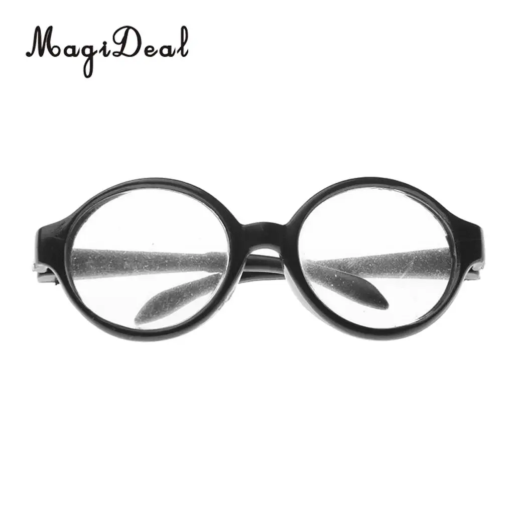 1Pair Cute Doll Glasses Black Eyeglasses Made for 18 inch American Doll My Life Dolls Clothes Accs Children Girls Toy