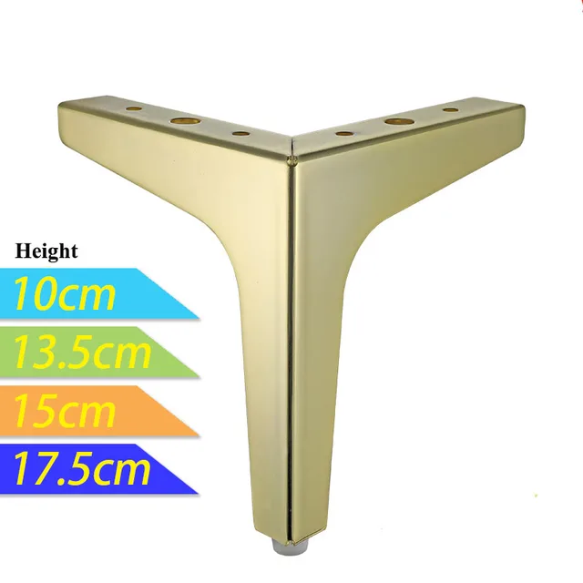 2 ชิ้น/ล็อต Gold ขาทีวีตู้ผู้ถือขาโซฟาเฟอร์นิเจอร์ฮาร์ดแวร์ห้องครัวตู้อุปกรณ์เสริมขา