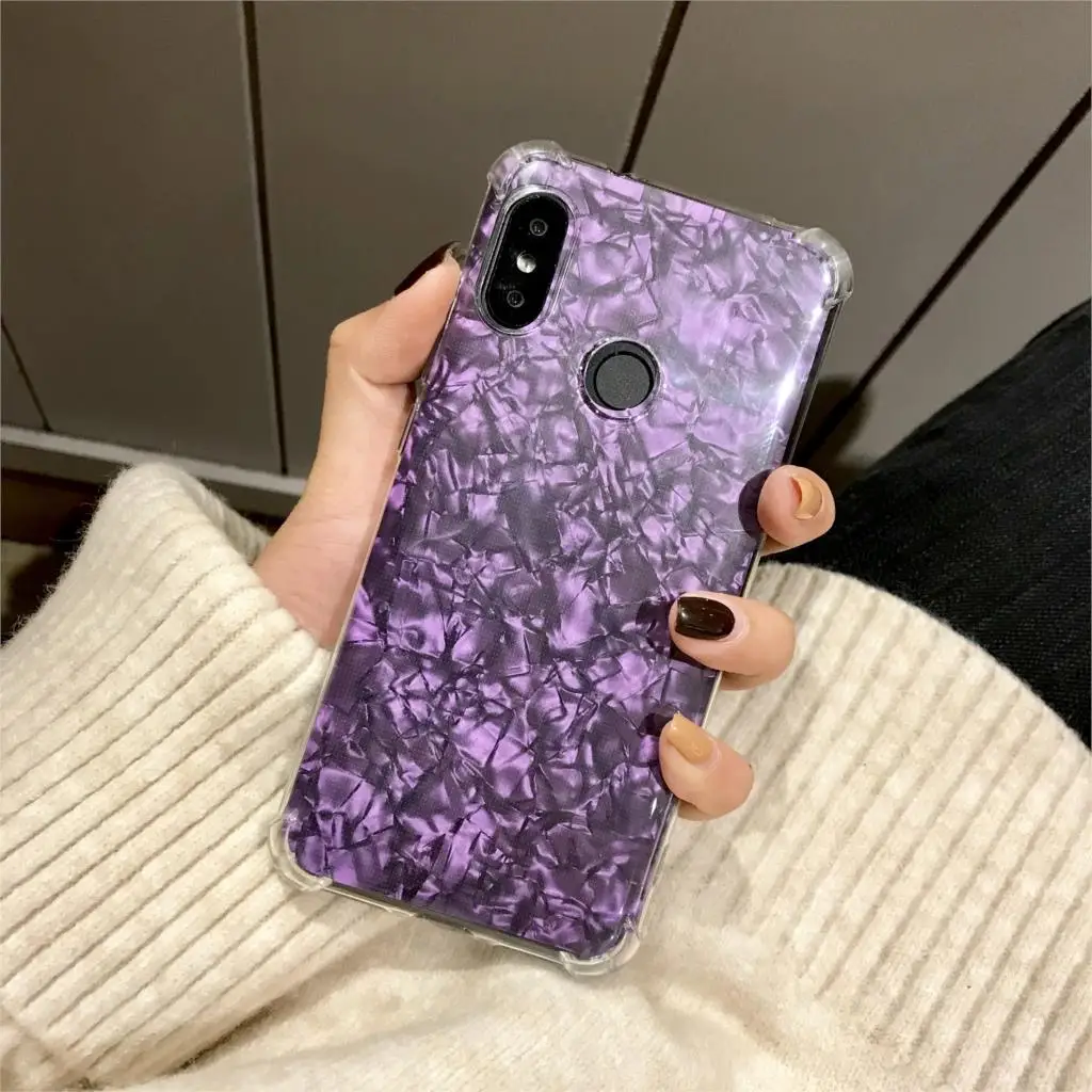 Противоударный мраморный защитный чехол для XiaoMi A2 Lite A1 9 SE 8 Play силиконовый из ТПУ