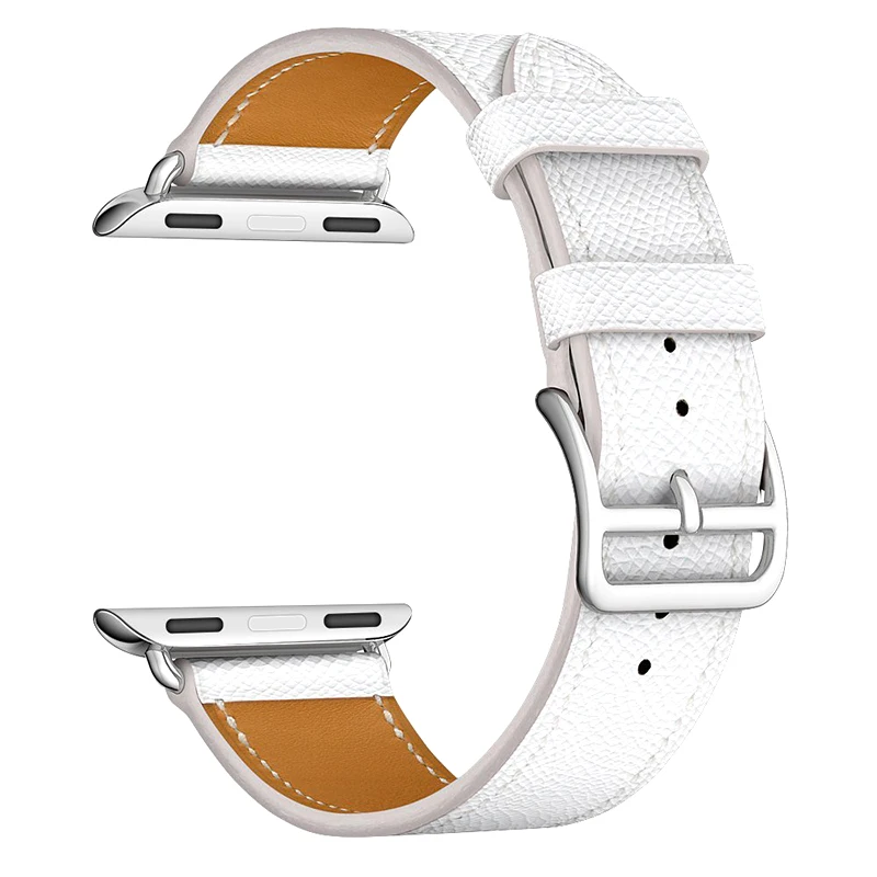 Ремешок для часов Apple Watch Band 42 мм 38 мм роскошный модный браслет из натуральной кожи ремешок для Iwatch Band Series 1 2 3 4 - Цвет ремешка: White