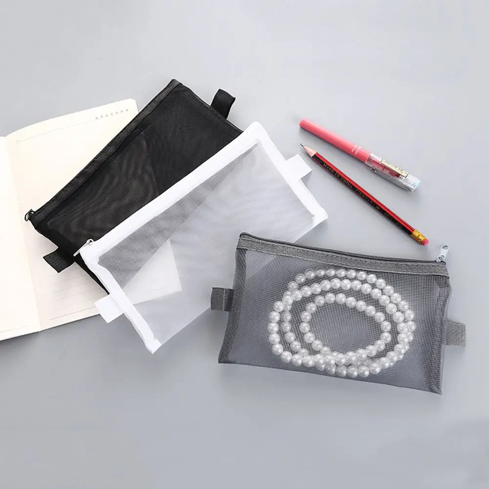 

Multi-Function Transparent Mesh Beauty Zipper Women Travel Make up Bag Cosmetic Bag Portable Toilet Pouch Makeup bag Origanizer