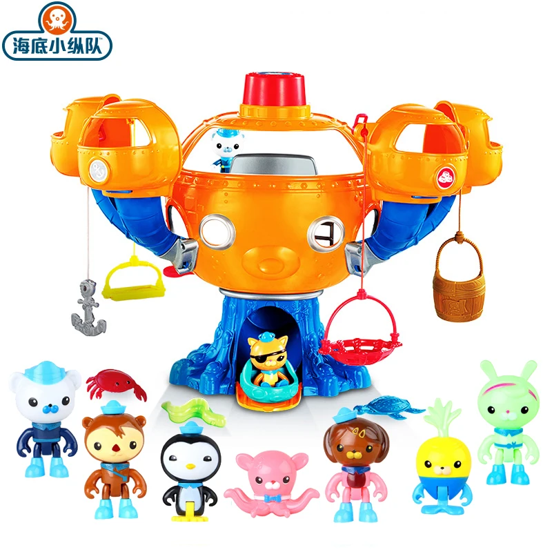 Octonauts приключений океан игрушки Фигурки замок осьминога Акула лодка сцены