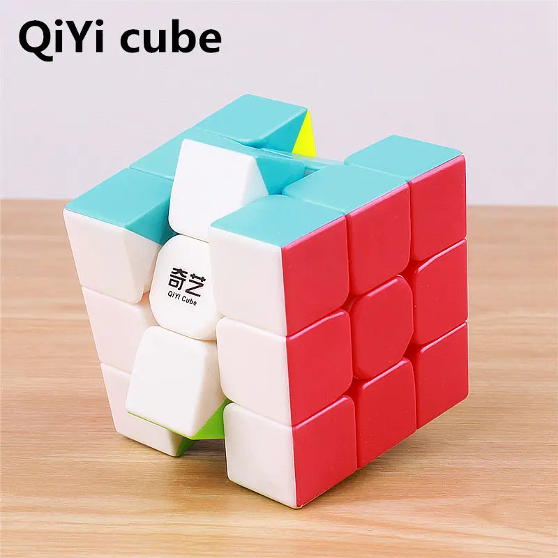 QiYi Sail W 3x3 Magic Cubes Stickerless Warrior S Professional Speed Puzzles Cubes Montessori Educational Toy For kid 8