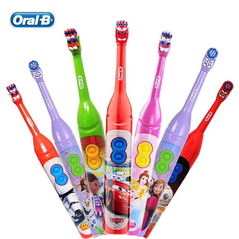 Oral B Children Electric Toothbrush DB3010 for Kids Ages 3+ Soft DuPont Bristles 7200 Times Rotation / Min Dual Clean AA Battery