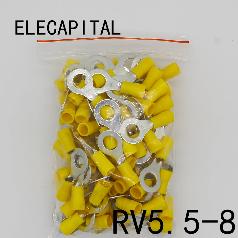 Желтое кольцо Изолированная клемма 4 6 мм2|cable crimp|cable crimp terminalsinsulated terminals |