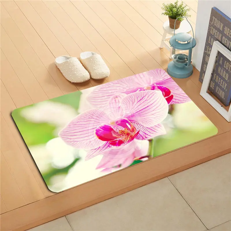 KU 46 Custom flowers orchid flowers Doormat Home Decor Door mat Floor