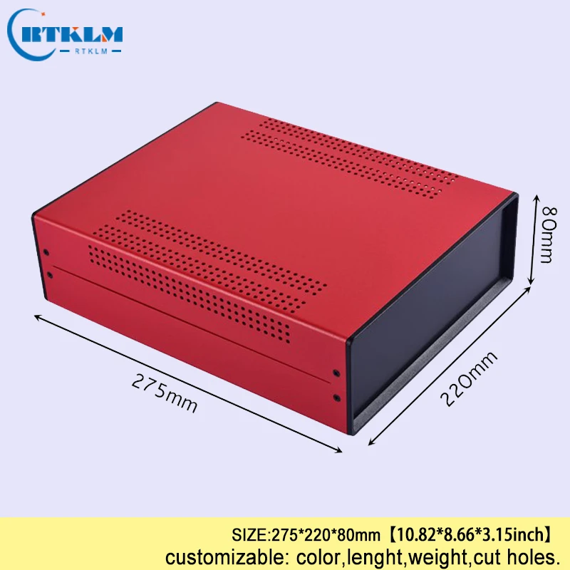 Электронный корпус изделия Железный корпус diy Железный проект чехол инструмент чехол для электропитания распределительная коробка 275*220*80 мм