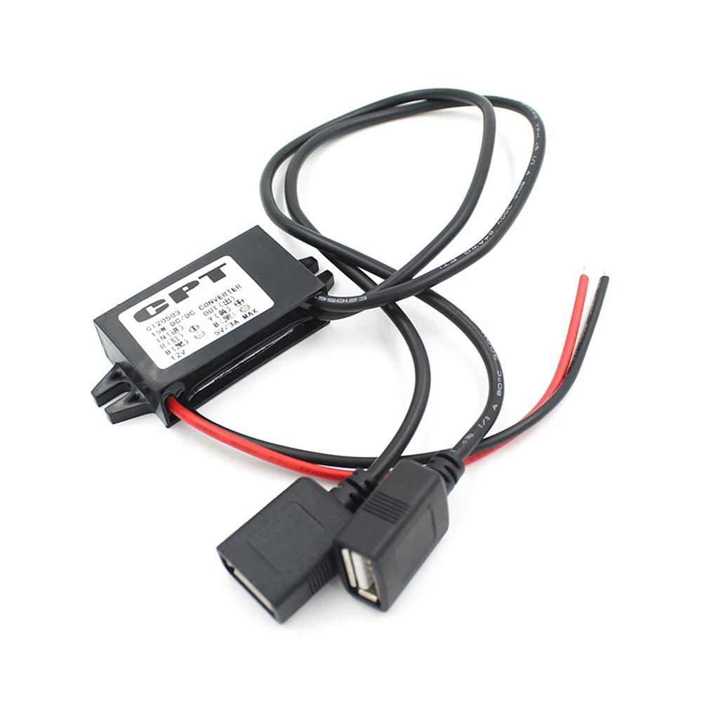 Автомобильный преобразователь светодиодный адаптер питания с 2 USB портами на 12 В 5