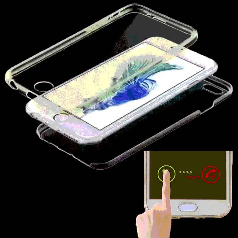 

360 Protective Soft Clear TPU Phone Case Cover for iPhone 5 5S 6 6S 7 Plus X Robber Silicone Shell Coque for iPhone 5 SE Cases