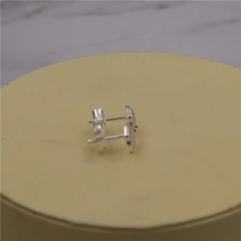 115433520 7mm Подлинные серьги-гвоздики из стерлингового серебра 925 пробы для женщин pendientes mujer moda pendientes mujer moda - Окраска металла: 115433520 7mm