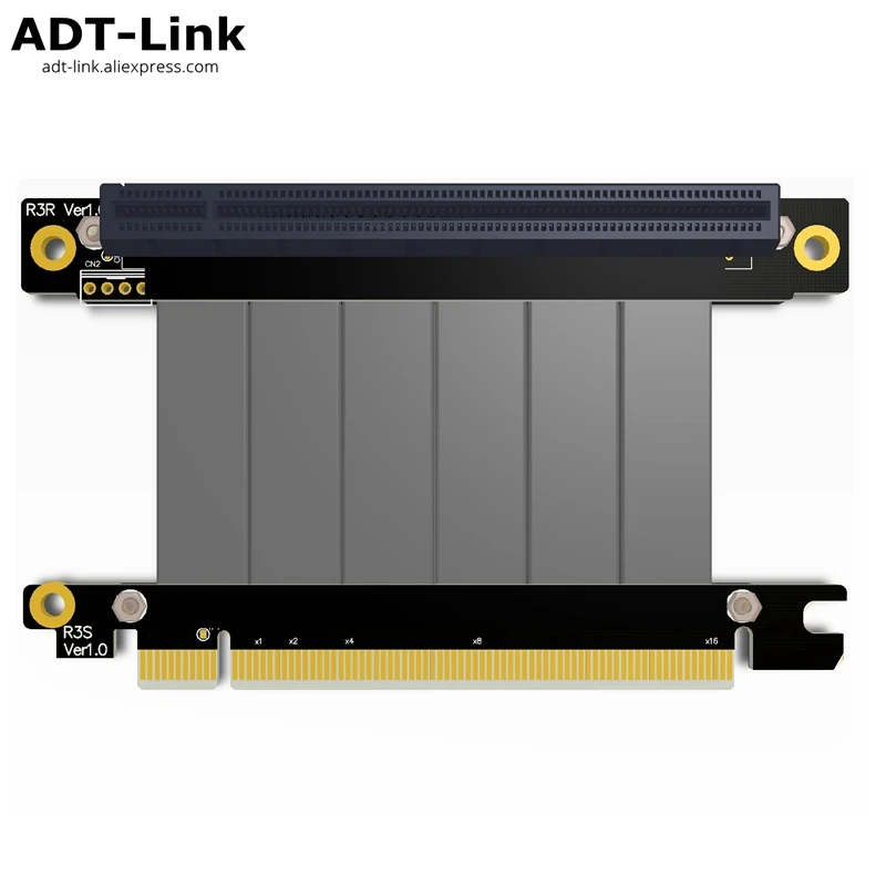 Переходная карта PCIE 3 0 с 16X на переходная под прямым углом pci e PCI Express x16 удлинитель