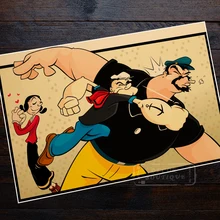 Popeye шпинат и анимации памяти Декоративные плакаты ядро крафт