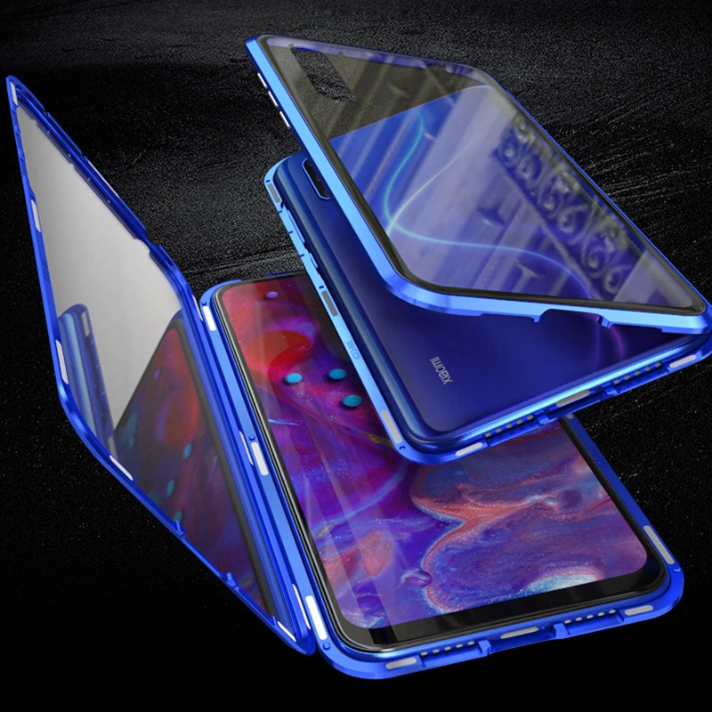 

360 Full Magnetic Case For Xiaomi Mi CC9 9 M Metal Frame Bumper Shell With Front Back Glass Cover On The Xiaomi Mi CC9 Cases Mi9