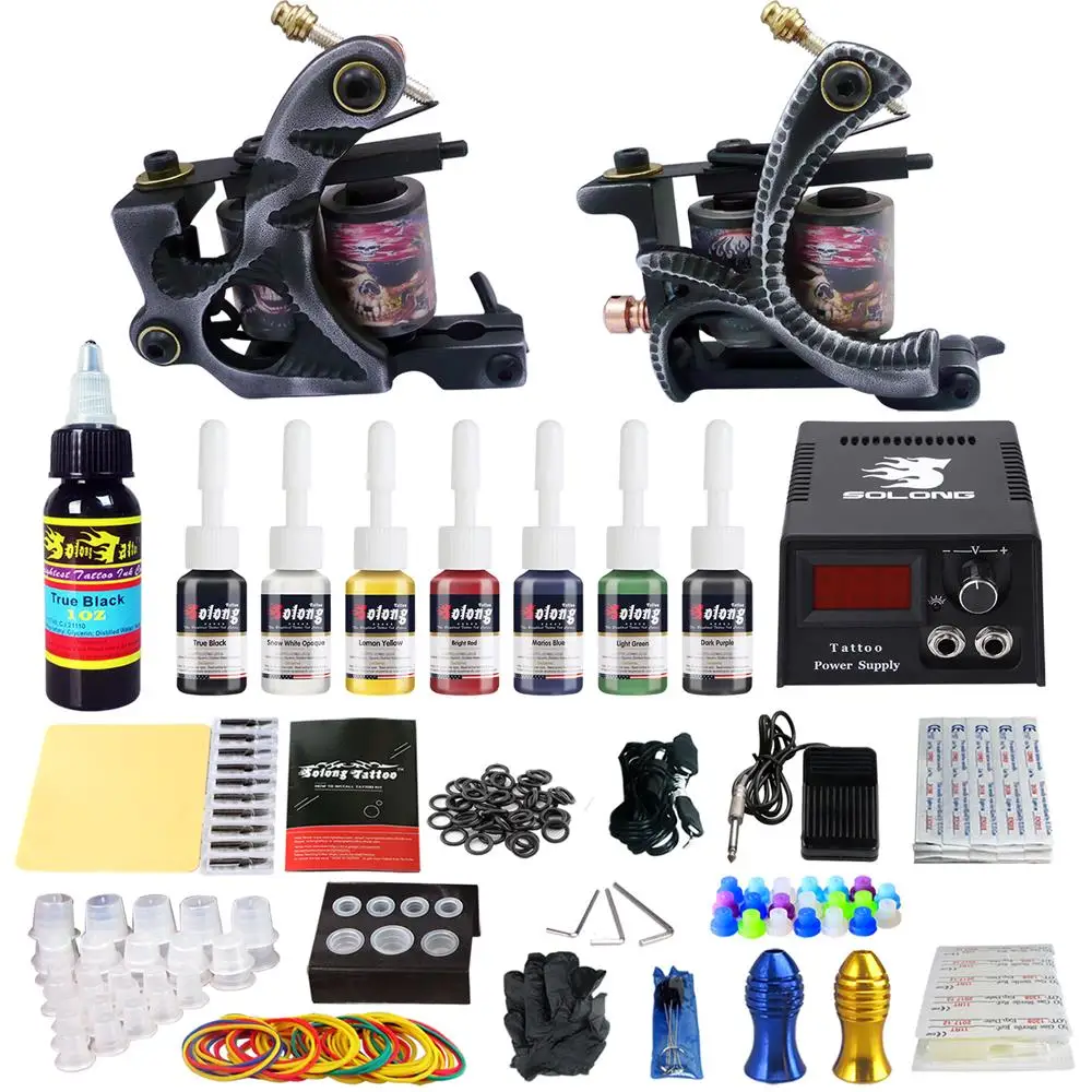 

Stigma Tattoo Kit for Beginners Tattoo Gun Kit 2 Pro Machine Tattoo Machine Kit Complete Tattoo Kit 28 Inks TK224