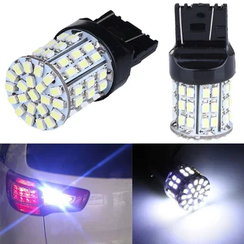 

2Pcs T20 7443 W21/5W 1206 LED 50SMD Car Tail Stop Brake Parking Lights Bulbs Turn Signal Lamp Long Durability Plug and Play